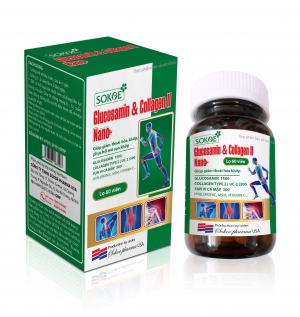 GLUCOSAMIN & COLLAGEN II NANO+ Lọ 60 - HÀNG CHÍNH HÃNG